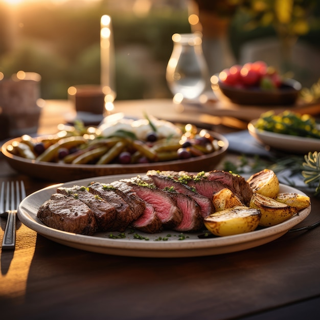 Delizioso cibo preparato per la celebrazione ebraica di Hanukkah