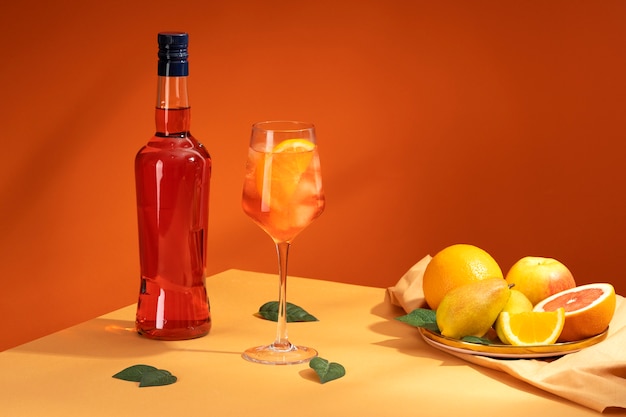 Delizioso cocktail italiano con sfondo realistico