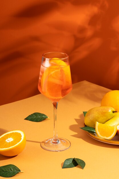 Delizioso cocktail italiano con sfondo realistico