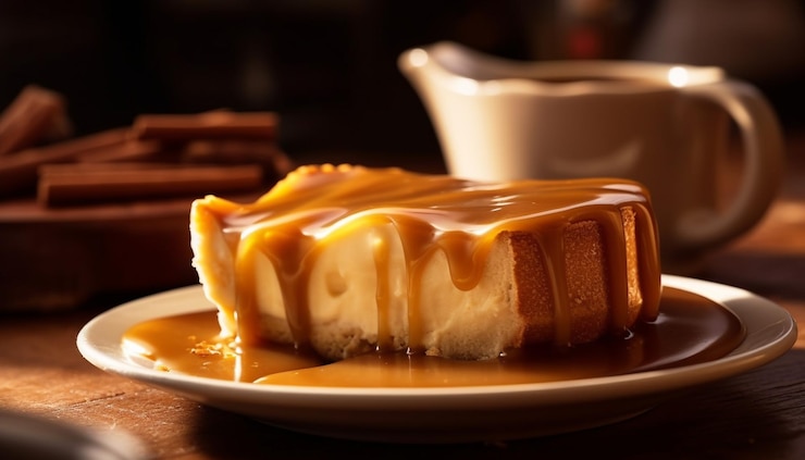 Foto gratuito delizioso fondente al cioccolato fondente su piatto rustico generato dall'intelligenza artificiale