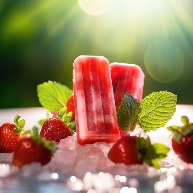 Delizioso gelato alla fragola