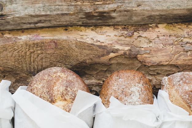 Delizioso pane sul tavolo