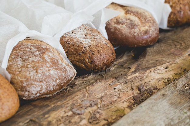 Delizioso pane sul tavolo