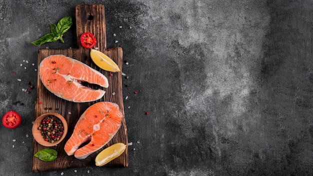 Delizioso salmone fresco