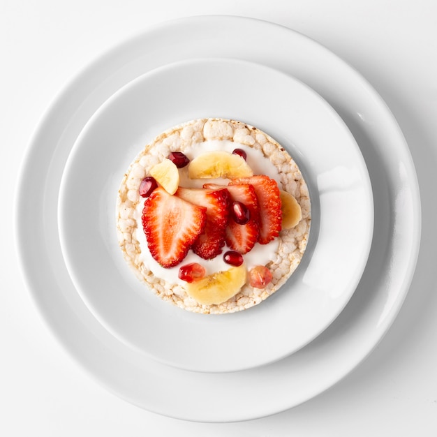 Delizioso spuntino sano con torta di riso