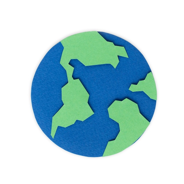 Design artigianale di carta dell'icona del globo