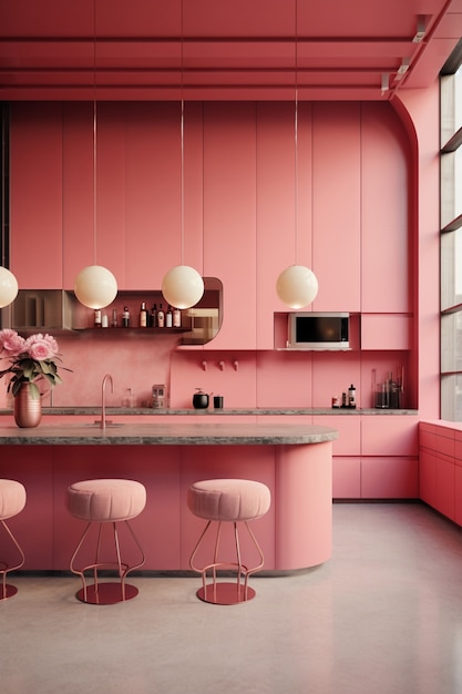 Design creativo degli interni della cucina