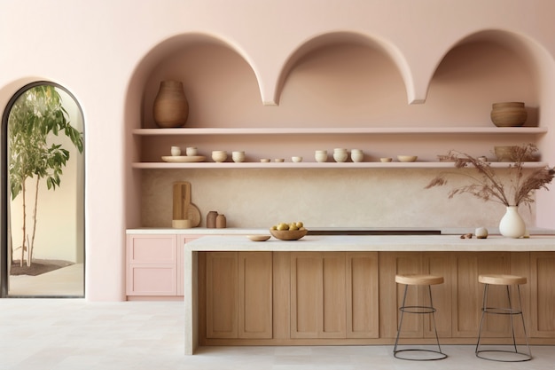 Design d'interni di cucina minimalista