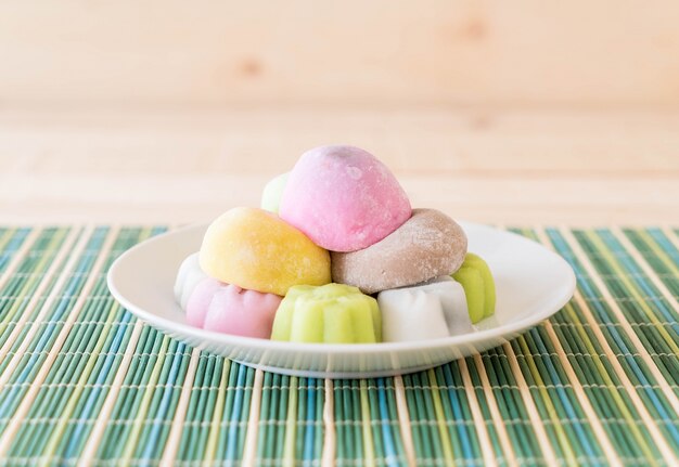 Dessert colorato mochi