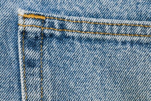 Dettagli sul primo piano della tasca delle blue jeans