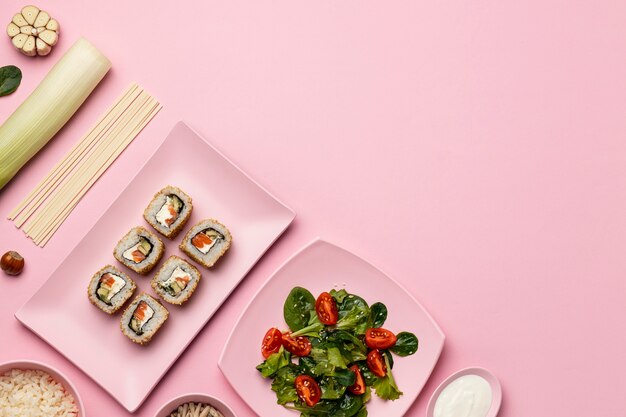 Dieta flessibile con cornice piatta per insalata