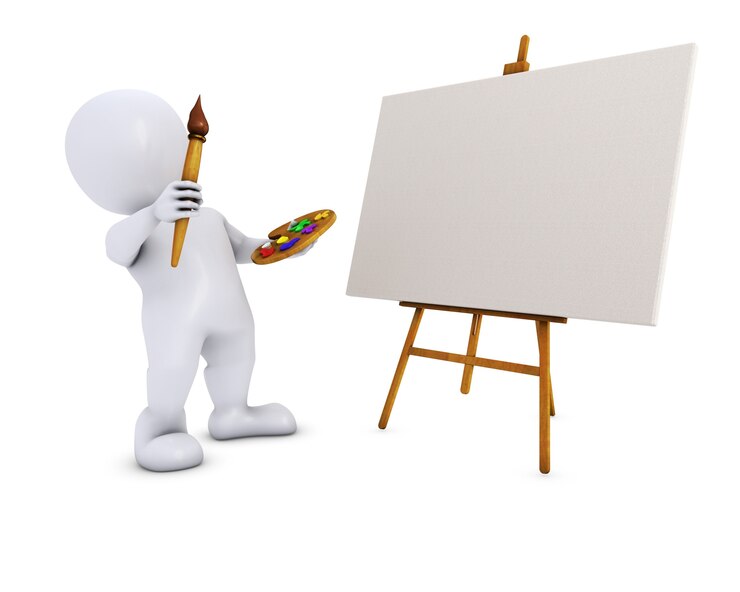 Foto gratuito dipinto artista