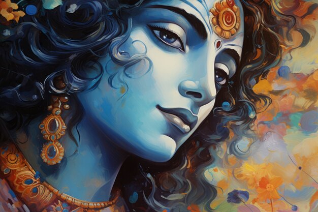 Dipinto che rappresenta Krishna