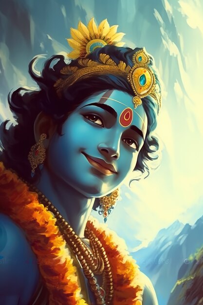 Dipinto che rappresenta Krishna