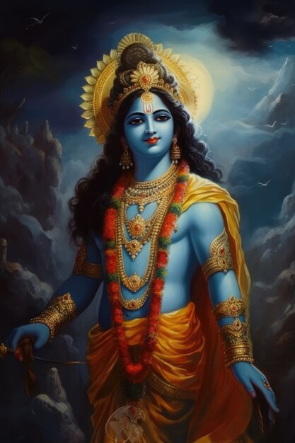 Dipinto che rappresenta Krishna