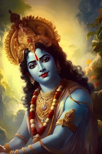 Dipinto che rappresenta Krishna