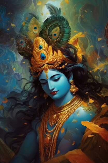 Dipinto che rappresenta Krishna