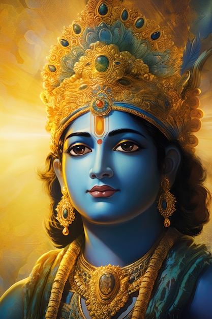 Dipinto che rappresenta Krishna