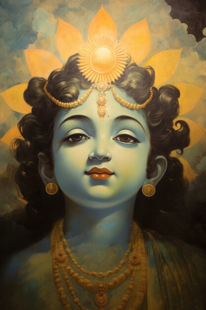 Dipinto che rappresenta Krishna