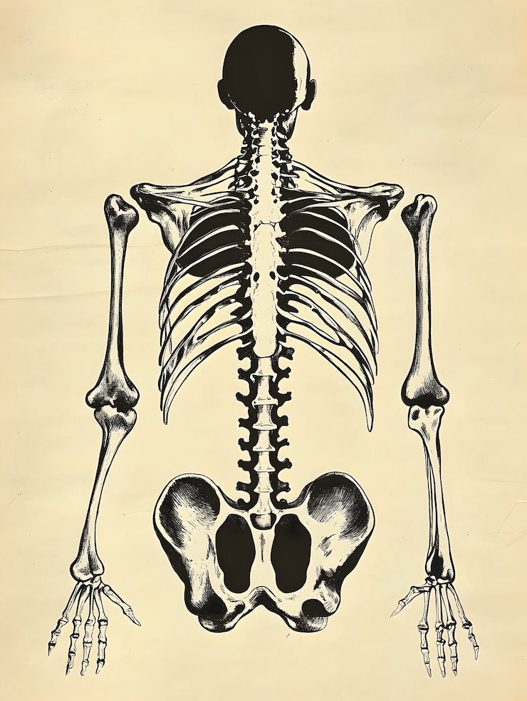 Foto gratuito disegno anatomico in stile vintage