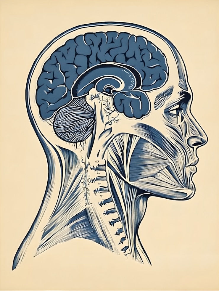 Foto gratuito disegno anatomico in stile vintage