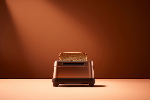 Dispositivo di tostapane elettronico retro marrone
