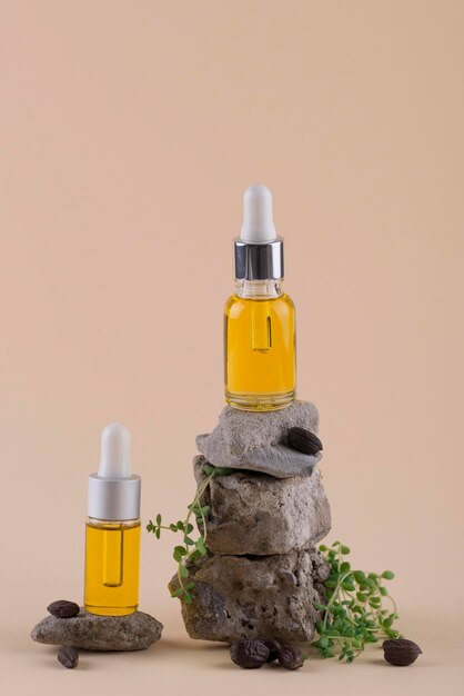 Disposizione del contagocce di olio di jojoba