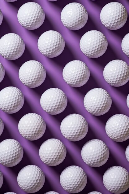 Disposizione delle palline da golf vista dall'alto