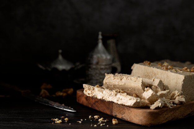 Disposizione di dolci gustosi ad alto angolo