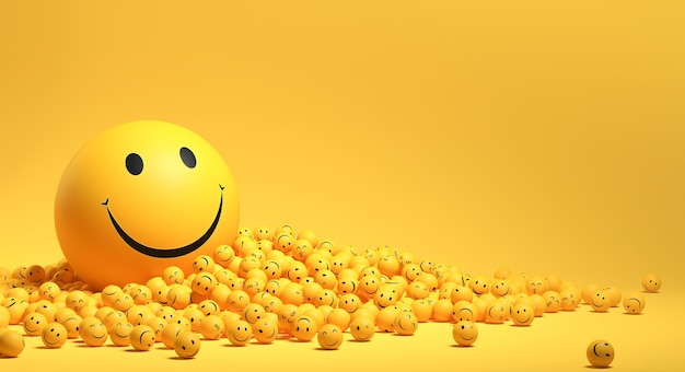 Disposizione di emoji per la giornata mondiale del sorriso