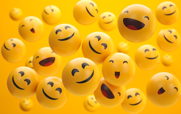 Disposizione di emoji per la giornata mondiale del sorriso