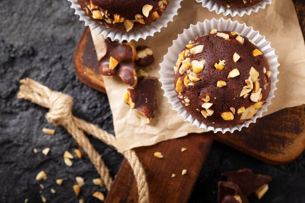 Disposizione di panetteria dolce laici piatta