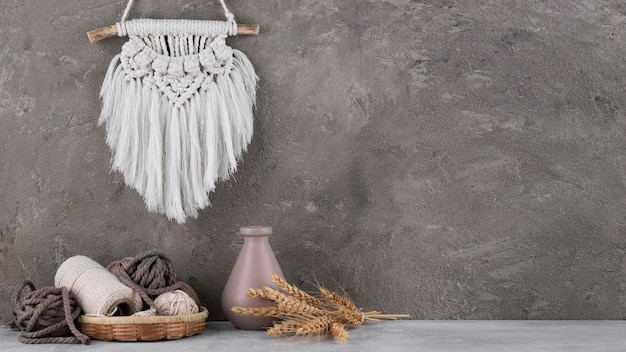 Disposizione Macrame con copia spazio