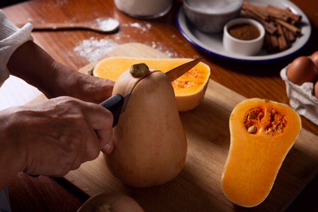 Disposizione per la preparazione di torte di zucca