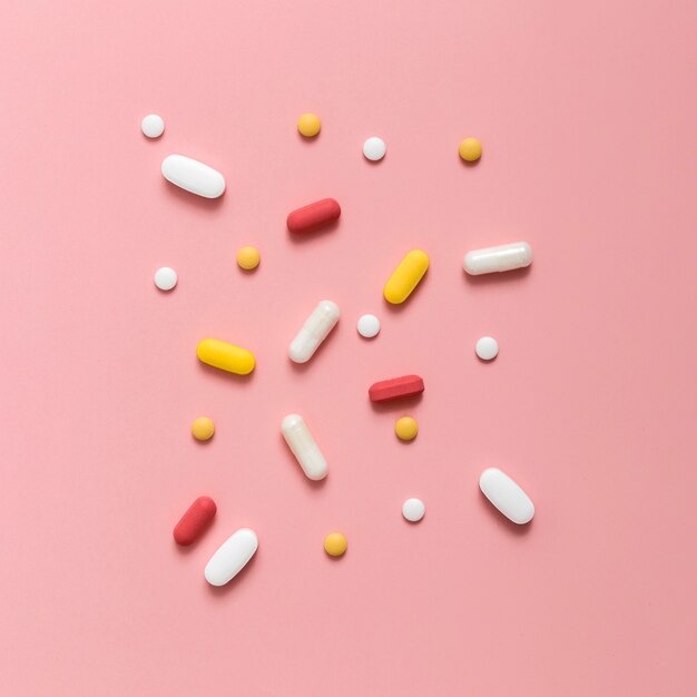 Disposizione piana dell'assortimento delle pillole