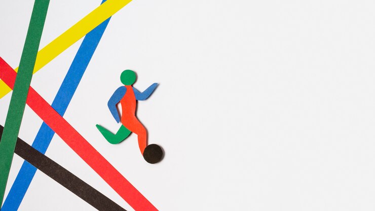 Foto gratuito disposizione vista dall'alto del giocatore di football astratto in stile carta