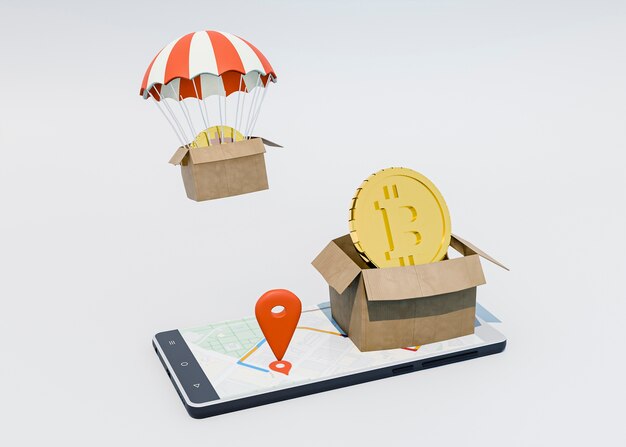 Distribuzione di criptovalute con telefono