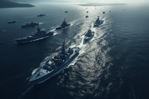Diverse navi stanno conducendo esercitazioni navali