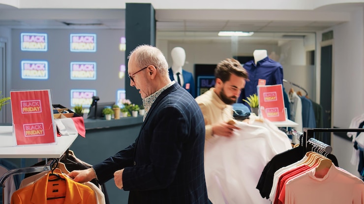 Foto gratuito diverse persone che fanno acquisti in un negozio al dettaglio