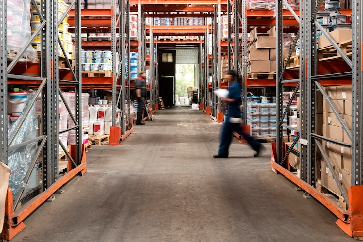 Foto gratuito diverse persone che si occupano della logistica di magazzino