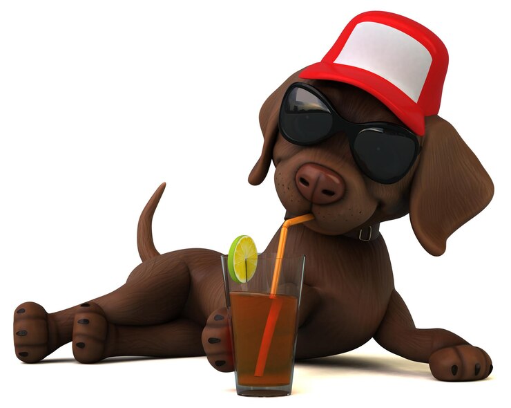 Foto gratuito divertente cartone animato 3d labrador retriever bianco