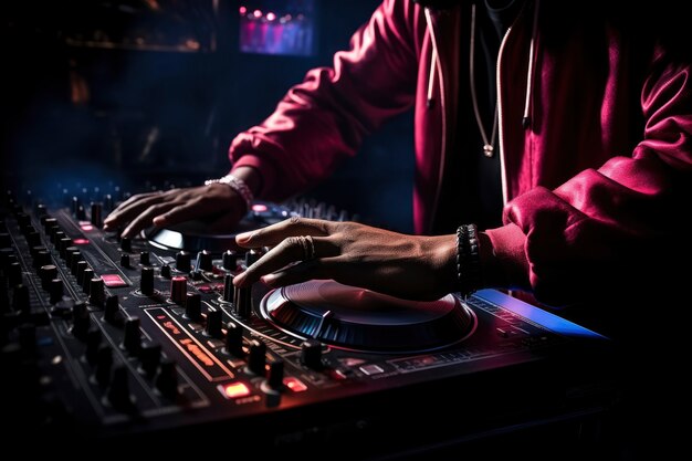 DJ che suona musica al club