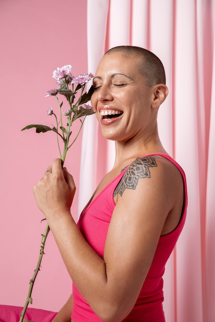 Foto gratuito donna guarita dal cancro al seno