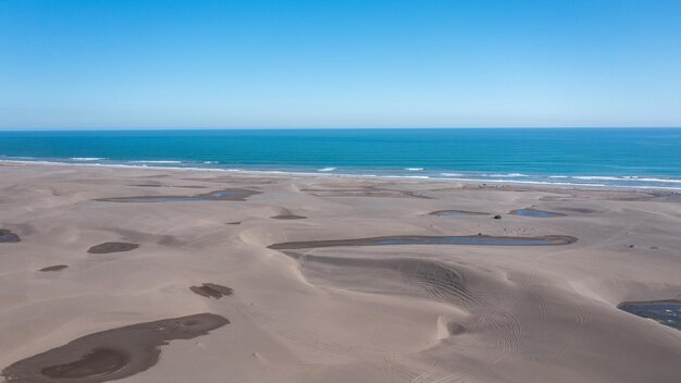 Dunas de Putu Constitucion regione del Maule Cile Vista aerea dalla foto orizzontale del drone