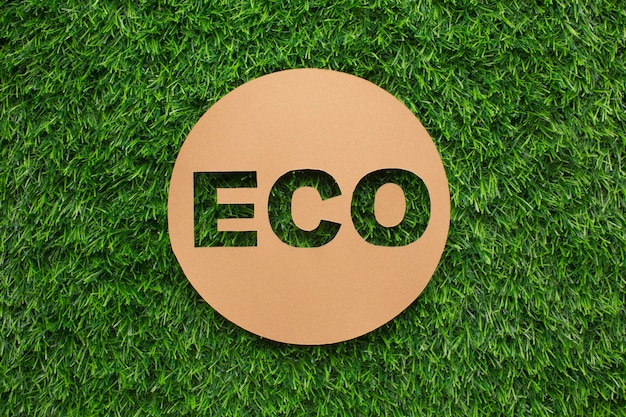 Eco segno sull'erba