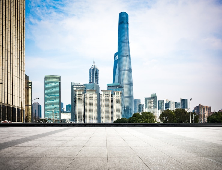 Foto gratuito edificio della città di shanghai