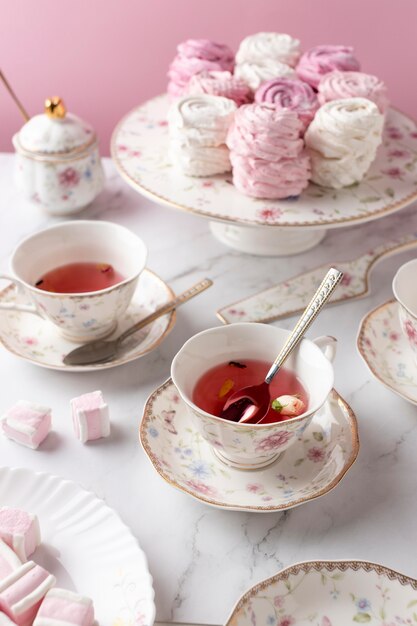 Elegante assortimento di tea party