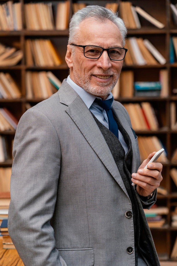Foto gratuito elegante ritratto di vecchio