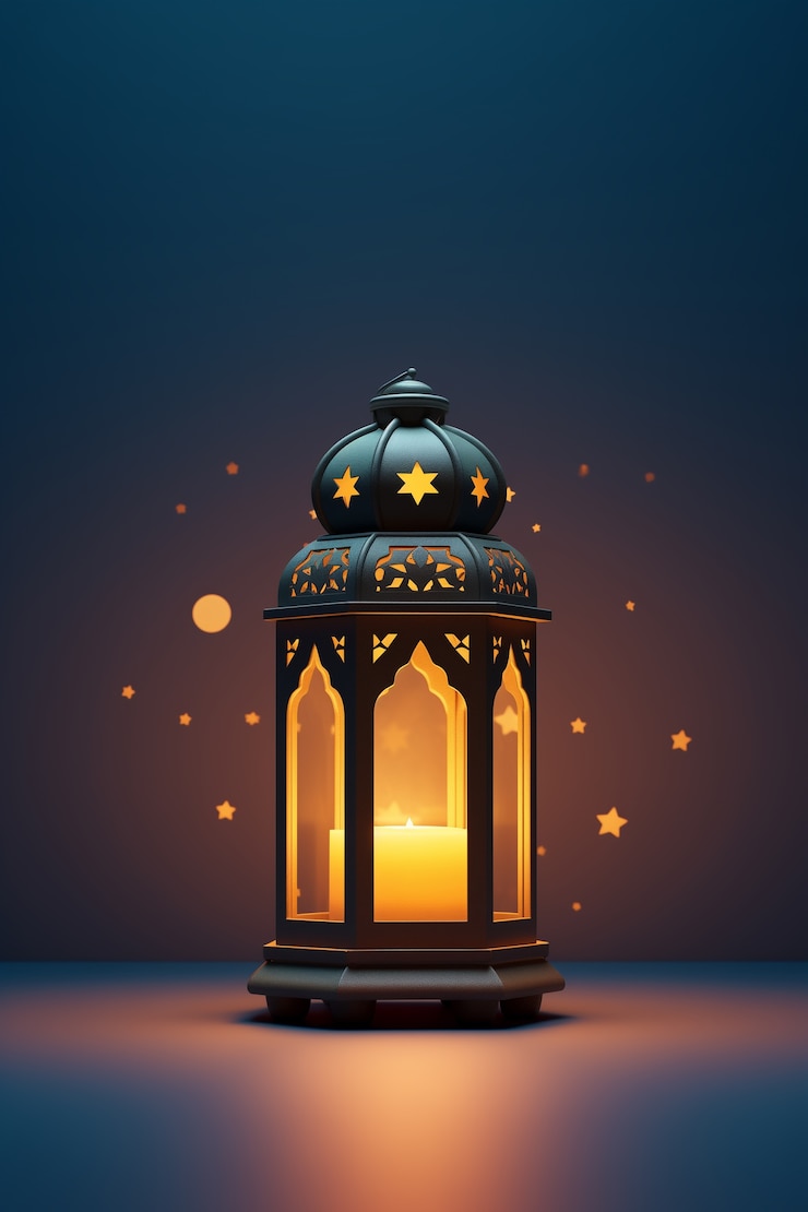 Foto gratuito elementi 3d per la celebrazione islamica del ramadan