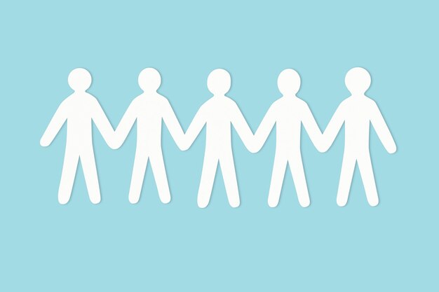 Elemento di artigianato di carta della comunità felice